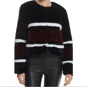 Sunset + Spring Faux Fur Cropped Multicolored Coat